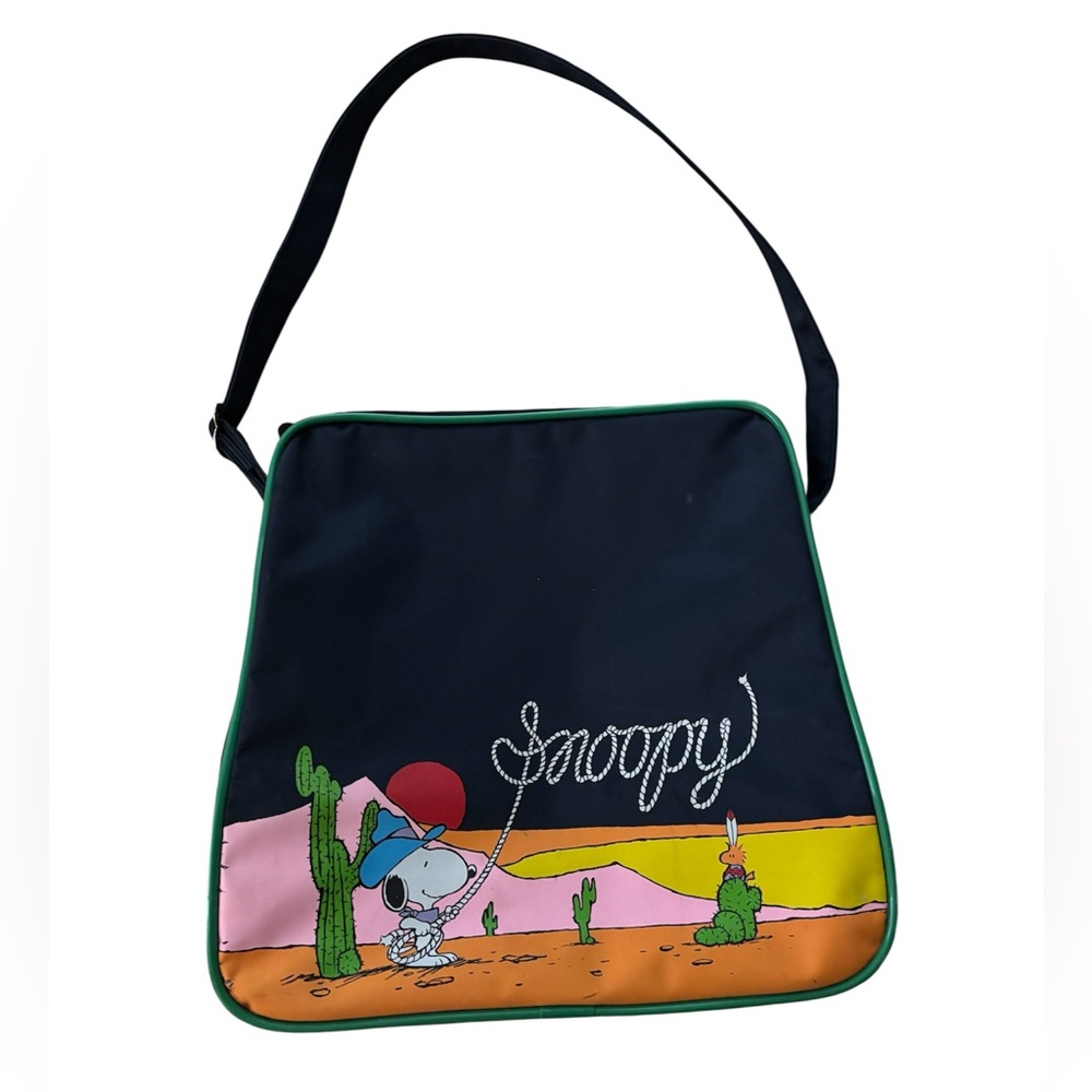 Vintage Snoopy Desert Cowboy Scene Shoulder Travel Bag